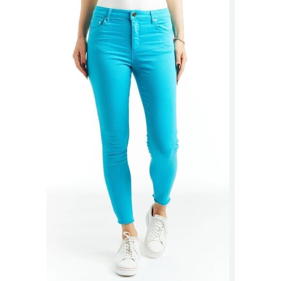 Tractr Mona Robin Egg Blue Stretch Soft Jeans Juniors Women’s Size 12 - Picture 1 of 6